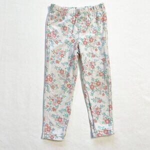 Carters Baby Girls 18M Floral Print Stretch Leggings Cotton Blend